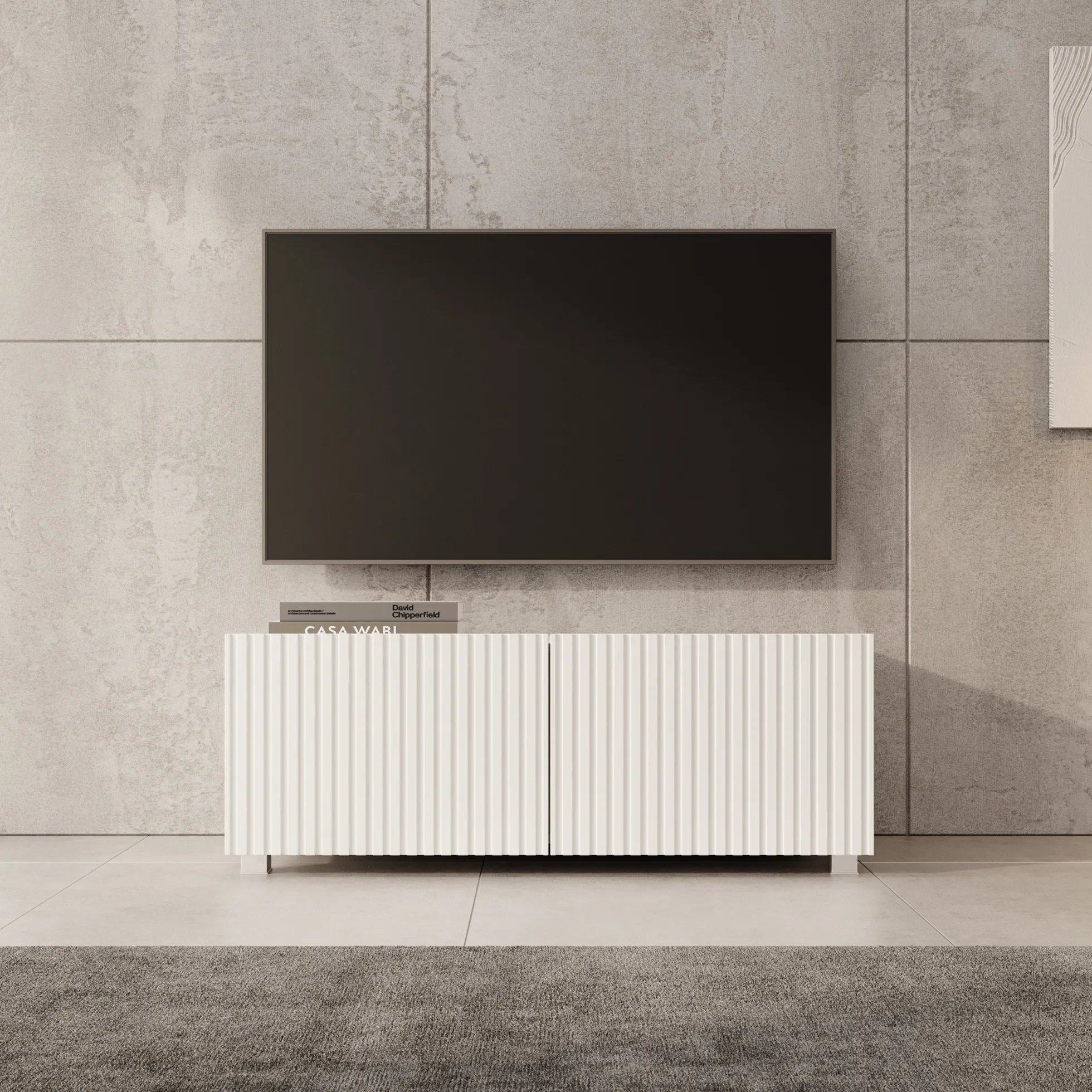 Kenderes - TV-Meubel - Wit - 100x41x38 cm