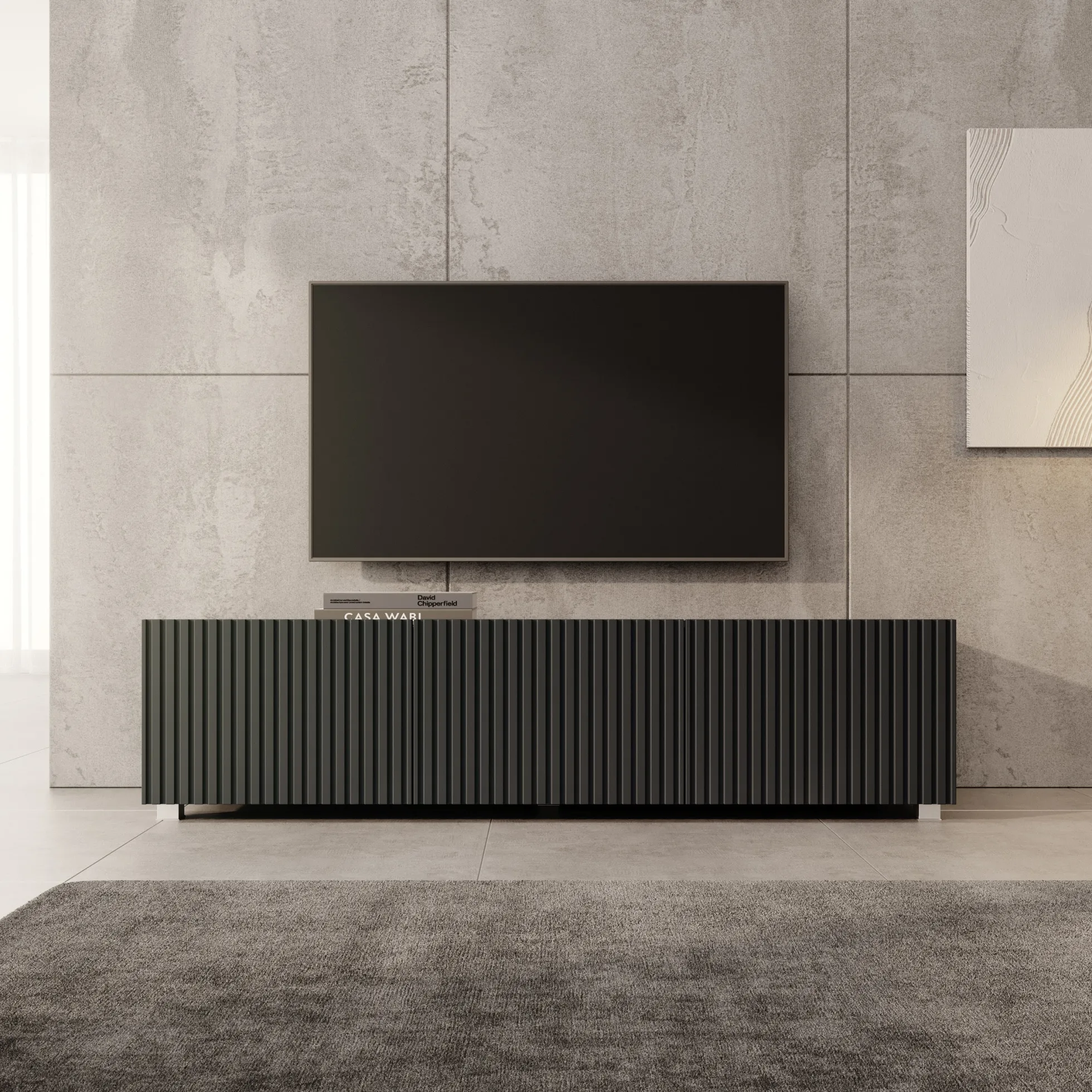 Kenderes - TV-Meubel - Zwart - 150x41x38 cm