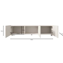 Kenderes - TV-Meubel - Zwart - 150x41x38 cm