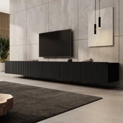 Kenderes - TV-Meubel - Zwart - 300x41x38 cm