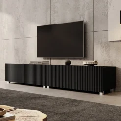Kenderes - TV-Meubel - Zwart - 200x41x38 cm