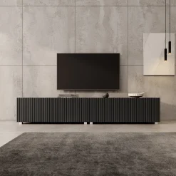 Kenderes - TV-Meubel - Zwart - 200x41x38 cm