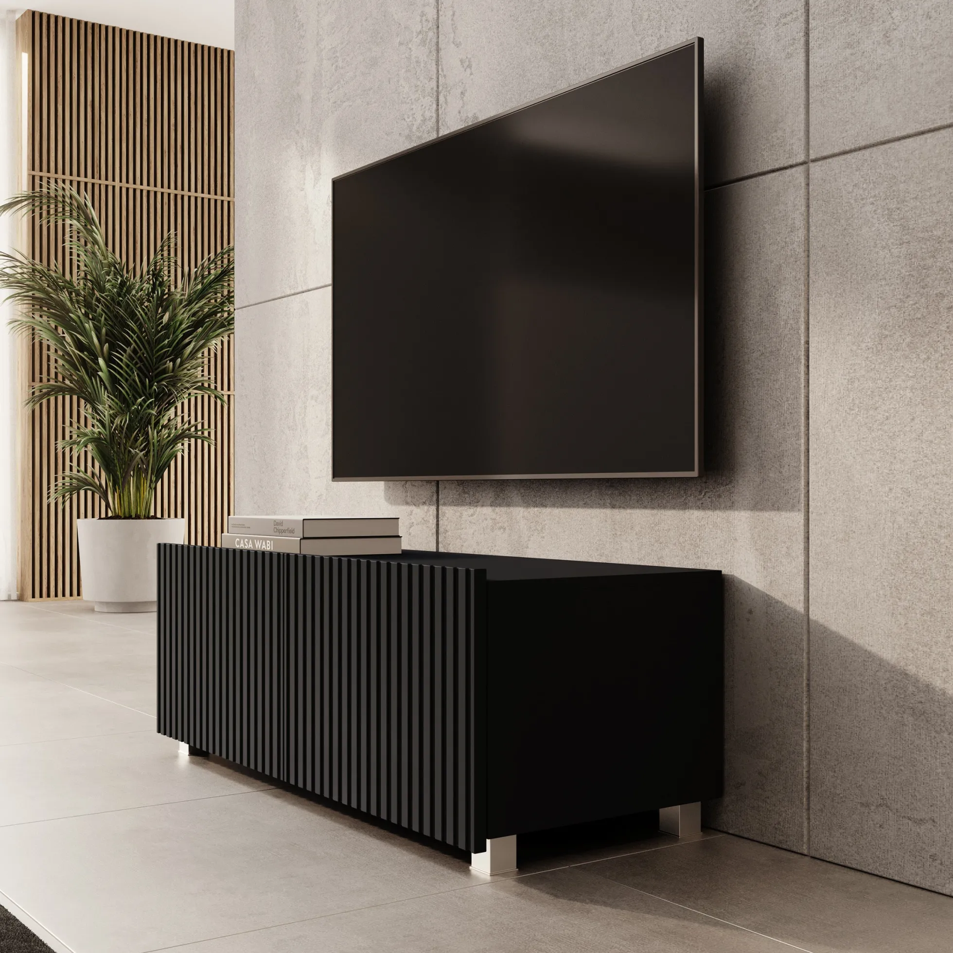 Kenderes - TV-Meubel - Zwart - 100x41x38 cm