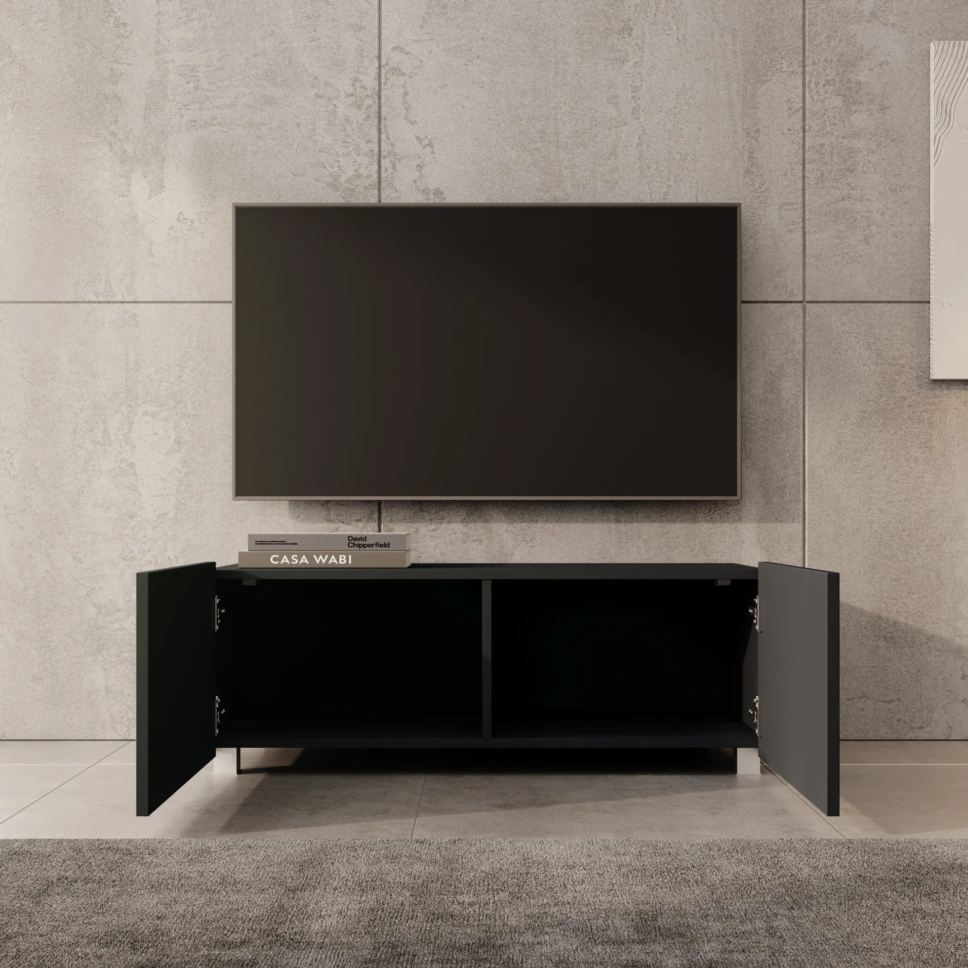 Kenderes - TV-Meubel - Zwart - 100x41x38 cm
