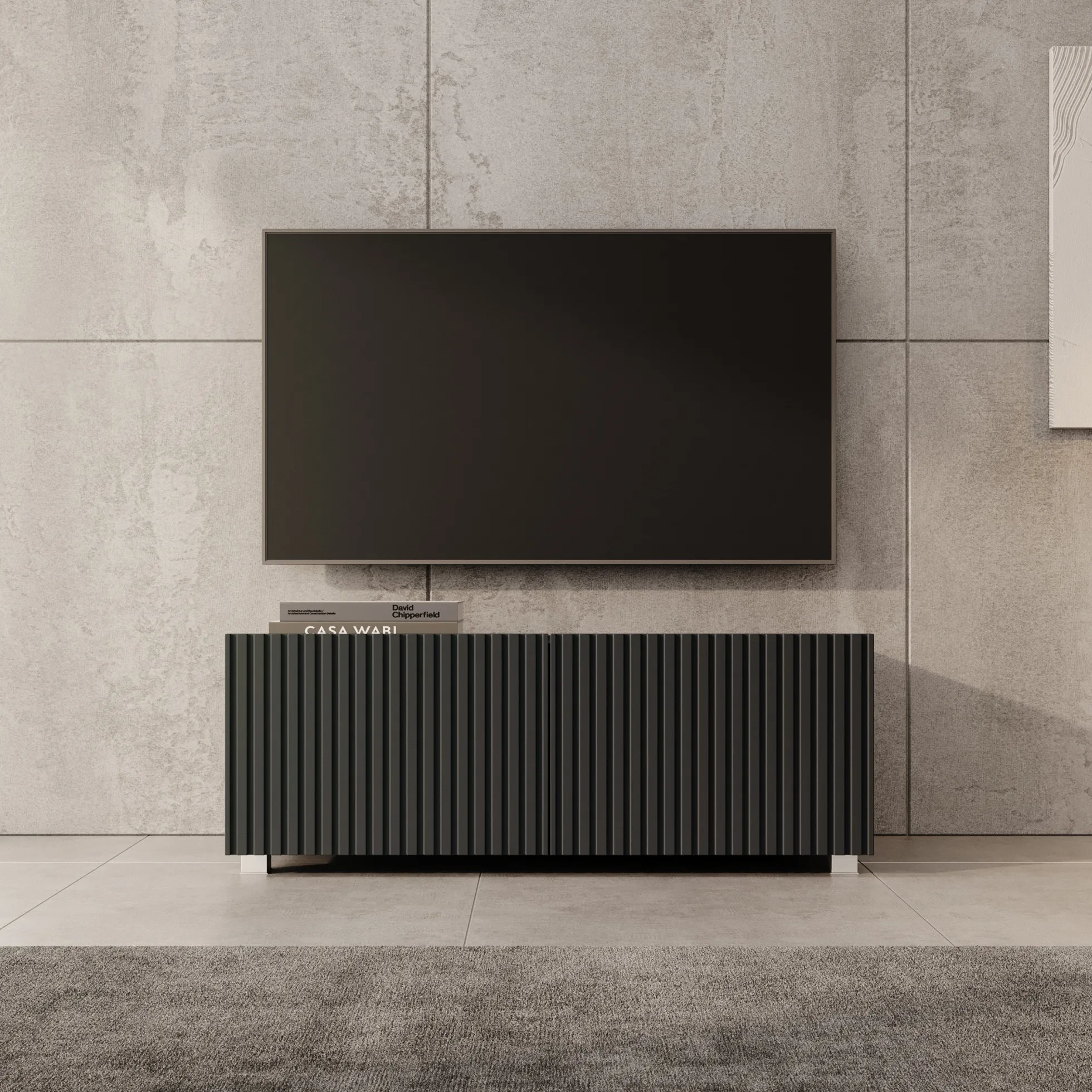 Kenderes - TV-Meubel - Zwart - 100x41x38 cm