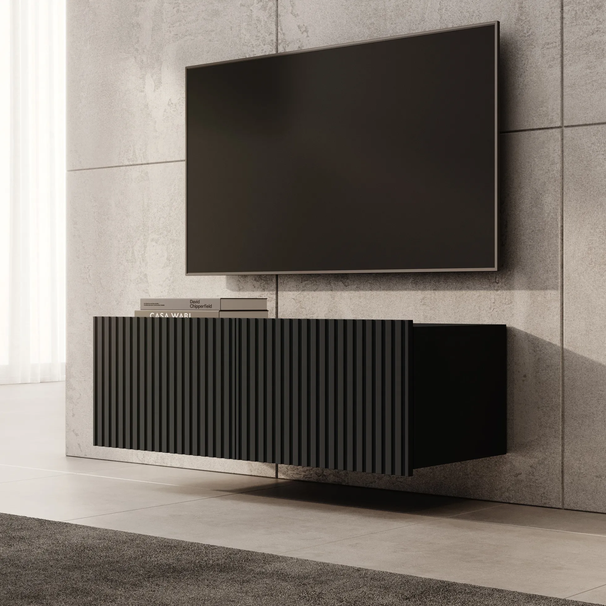Kenderes - TV-Meubel - Zwart - 100x41x38 cm