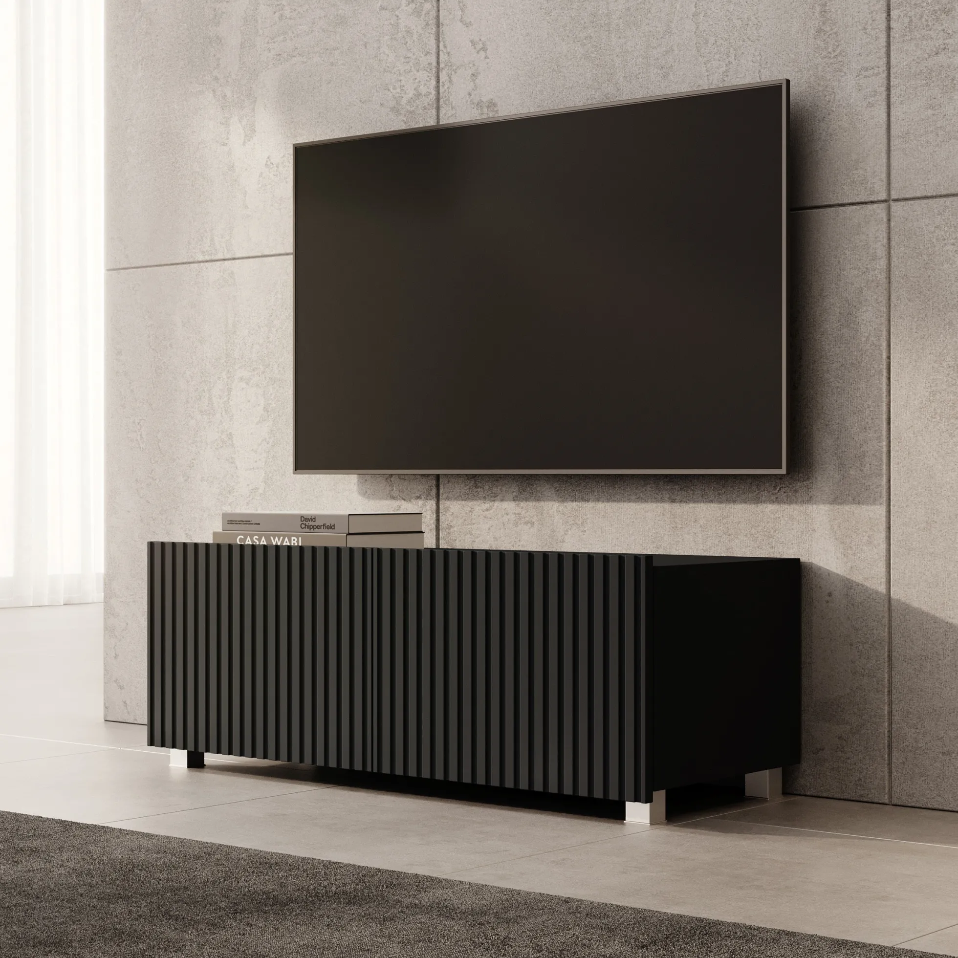 Kenderes - TV-Meubel - Zwart - 100x41x38 cm
