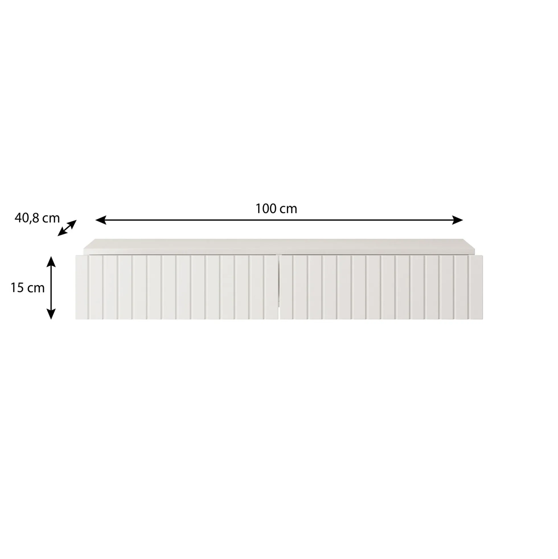 King - Kaptafel - Wit - 100x41 cm