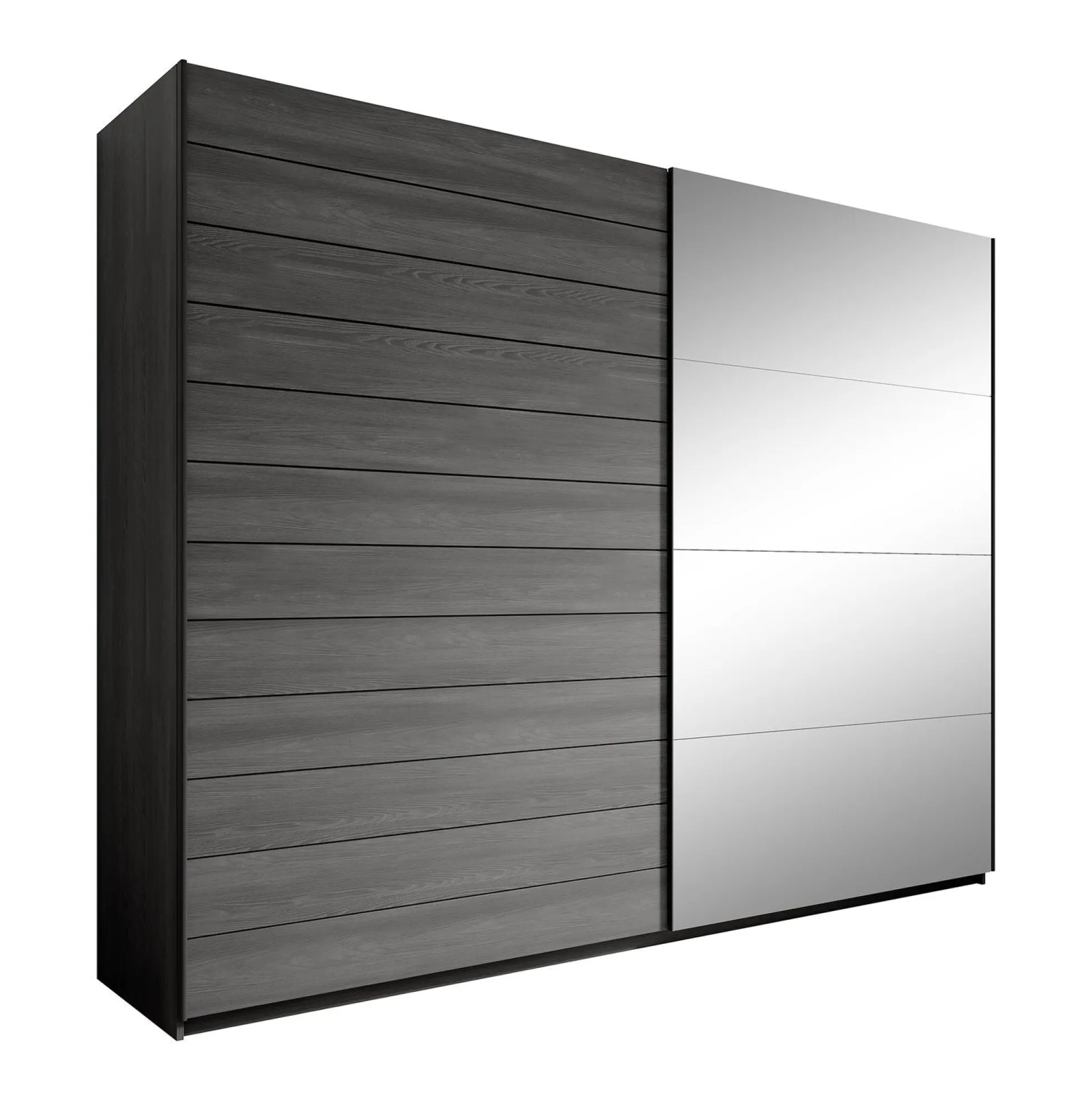 Kledingkast Gina - Antraciet eiken - 270 cm