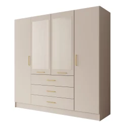 Komodo - Kledingkast met 4 deuren - Beige - 200x61x201 cm