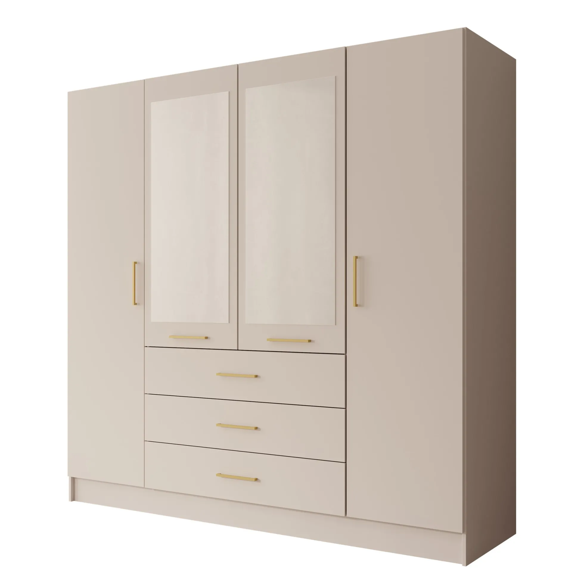 Komodo - Kledingkast met 4 deuren - Beige - 200x61x201 cm