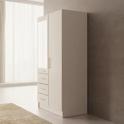 Komodo - Kledingkast met 2 deuren - Beige - 101x61x201 cm