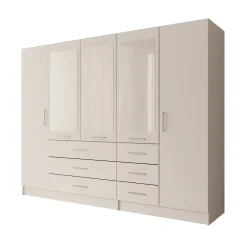 Komodo - Kledingkast met 5 deuren - Wit - 250x61x201 cm