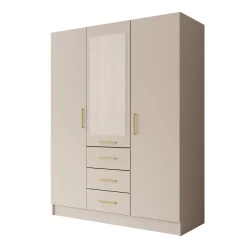 Komodo - Kledingkast met 3 deuren - Beige - 151x61x201 cm