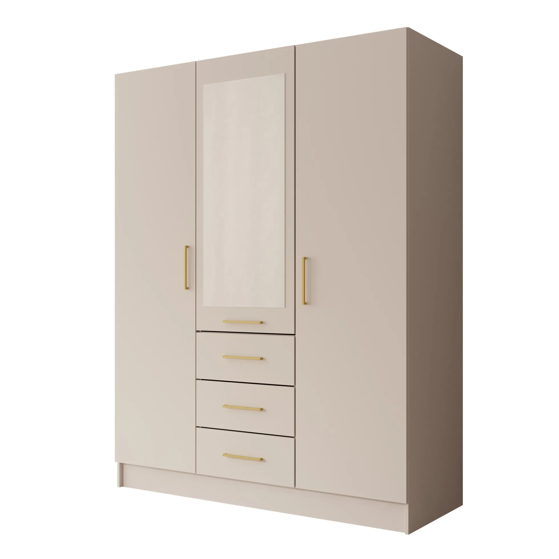 Komodo - Kledingkast met 3 deuren - Beige - 151x61x201 cm