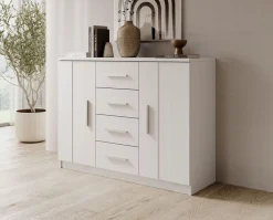 Ladekast Blake - Wit - 120x40x90 cm