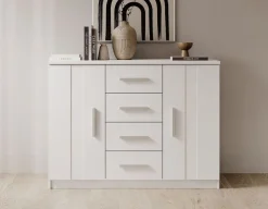 Ladekast Blake - Wit - 120x40x90 cm