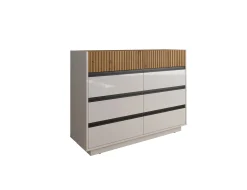 Ladekast Madeline 3 - Wit - 112x40x87 cm
