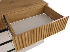 Ladekast Madeline 3 - Wit - 112x40x87 cm
