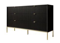 Ladekast Navil 2 - Zwart - 154x39x91 cm