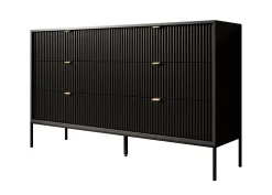 Ladekast Navil - Zwart - 154x39x91 cm