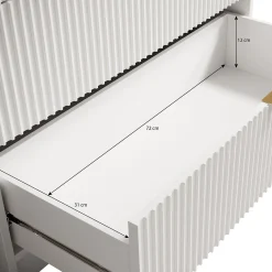Ladekast Tavares - Zwart - 80 cm