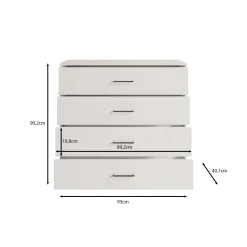 Ladekast Vidor - Beige - 93x40x90 cm