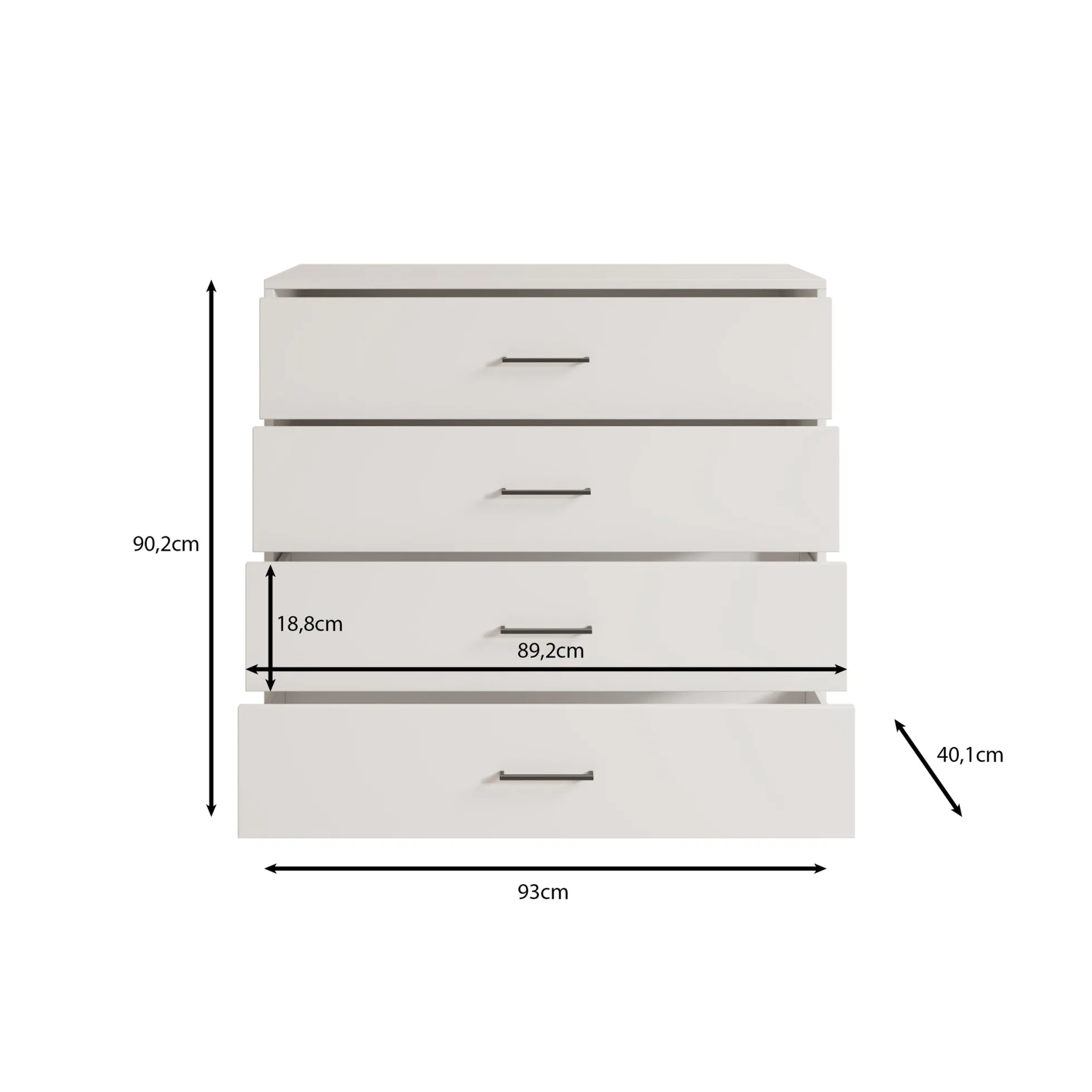 Ladekast Vidor - Eiken - 93x40x90 cm