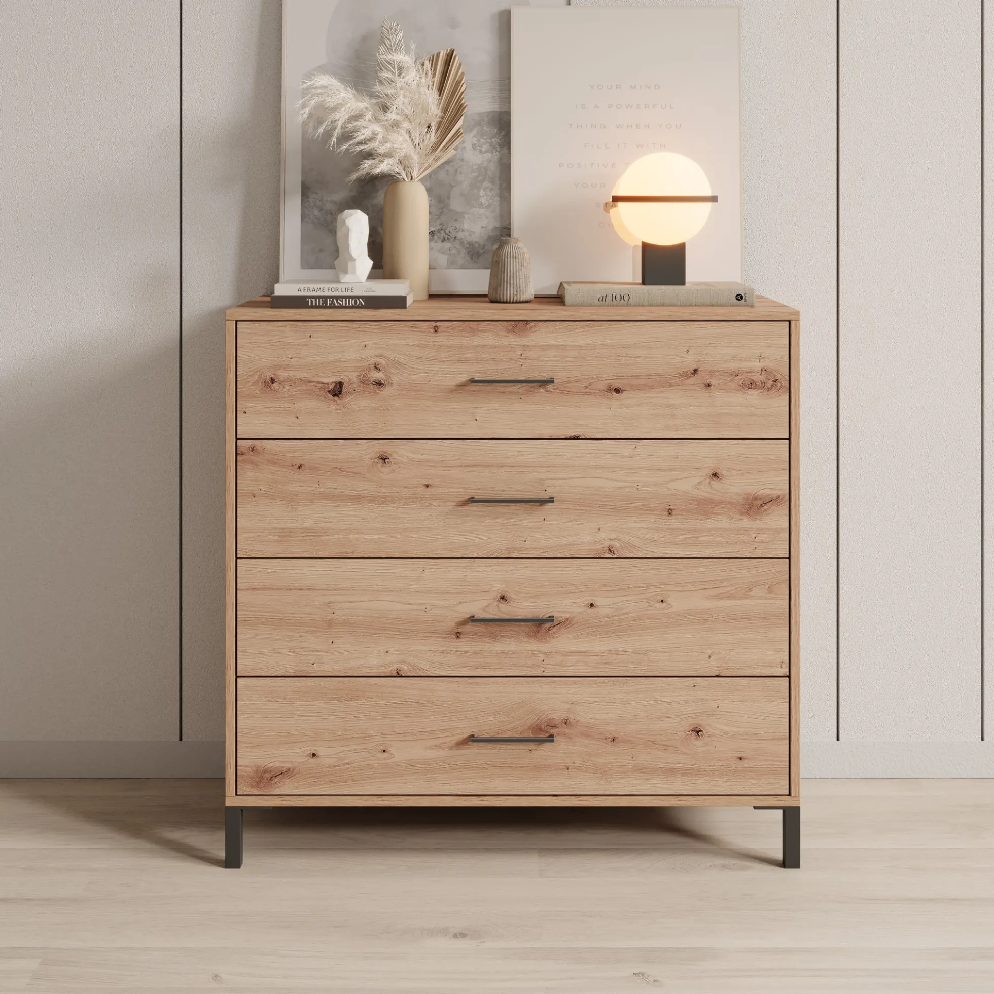Ladekast Vidor - Eiken - 93x40x90 cm