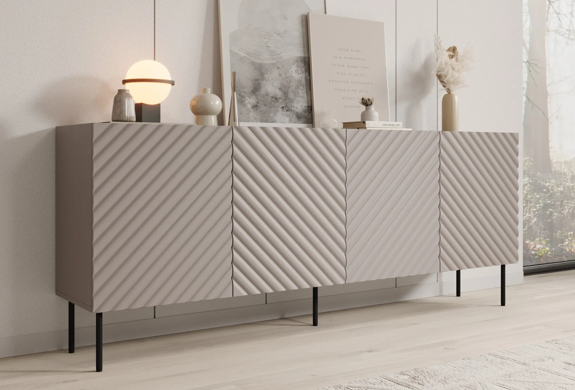 Laguna - Dressoir - Beige - 200x40x80 cm