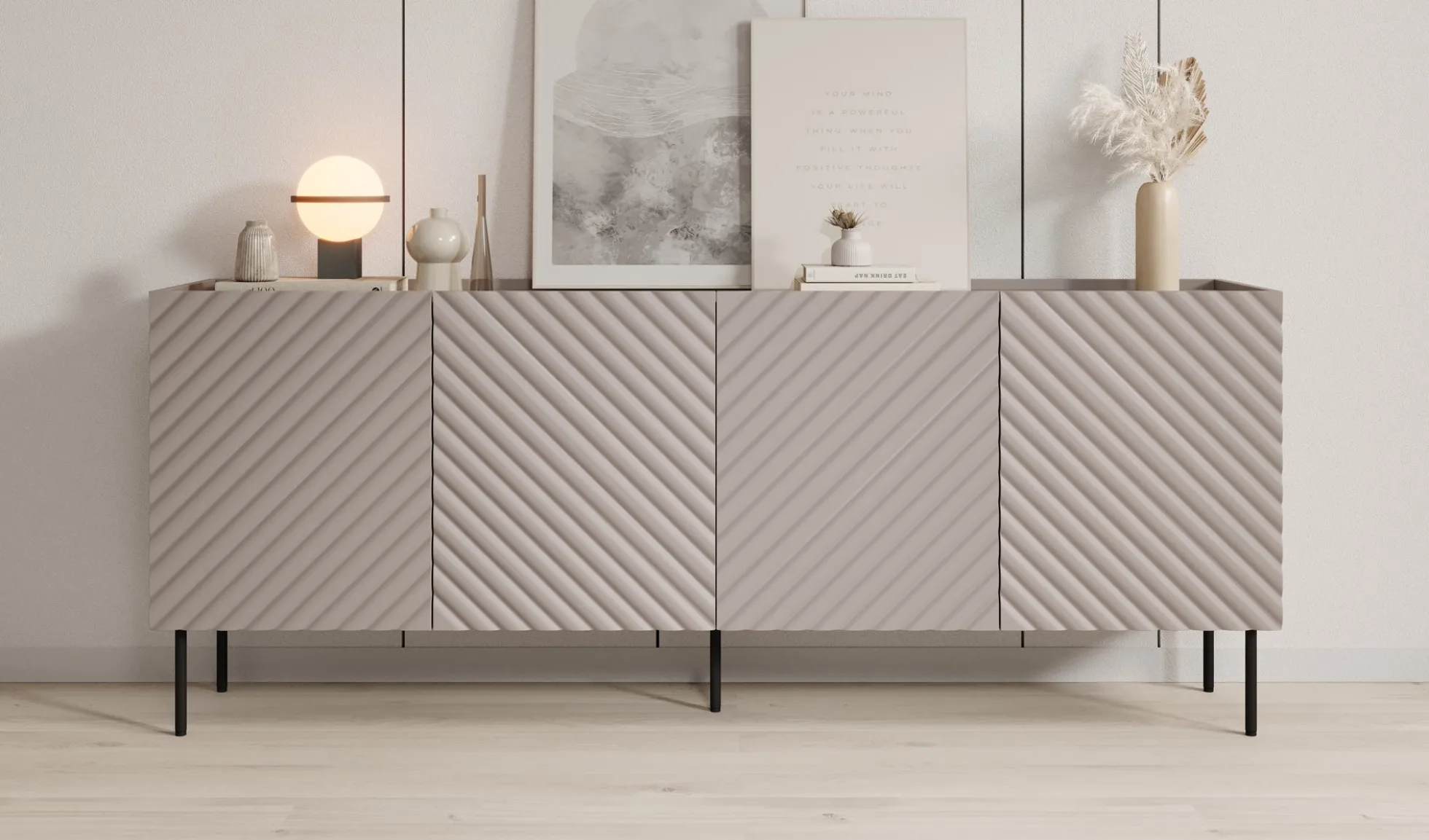 Laguna - Dressoir - Beige - 200x40x80 cm