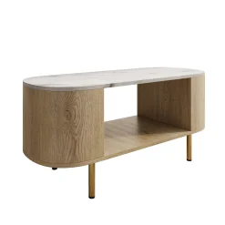Lauran - Salontafel - Eiken/Wit - 100x51x45 cm