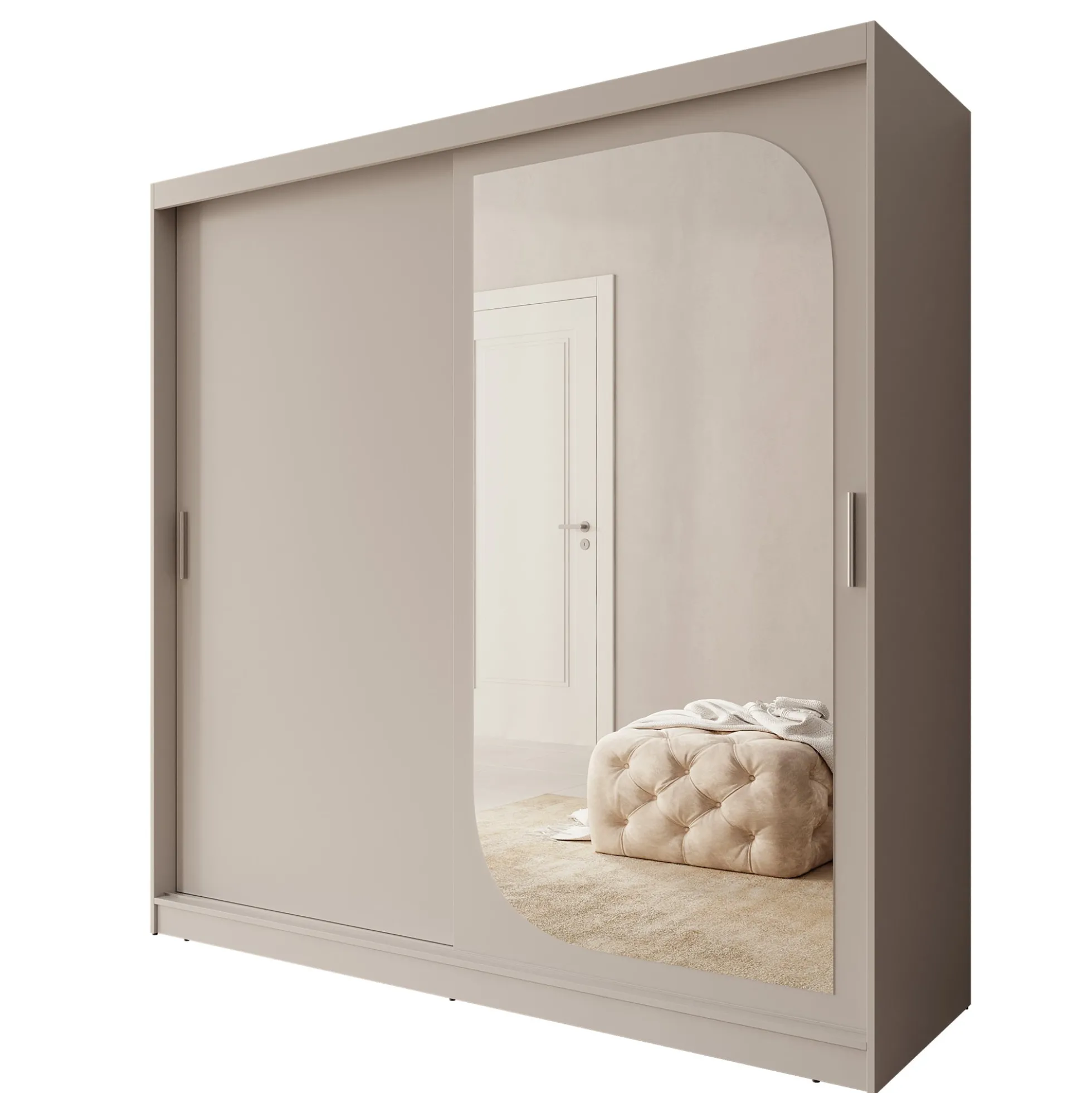 Lava - Kledingkast met 2 schuifdeuren - Beige - 200x62x200 cm