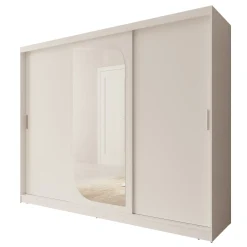 Lava - Kledingkast met 3 schuifdeuren - Wit - 250x62x200 cm