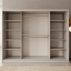 Lava - Kledingkast met 3 schuifdeuren - Beige - 250x62x200 cm