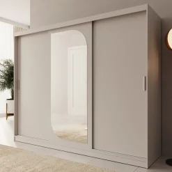 Lava - Kledingkast met 3 schuifdeuren - Beige - 250x62x200 cm