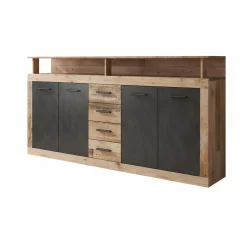Lavina - Dressoir - Grijs/old wood - 190x32x96 cm