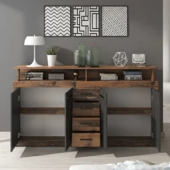 Lavina - Dressoir - Old wood/antraciet - 190x32x96 cm
