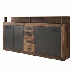 Lavina - Dressoir - Old wood/antraciet - 190x32x96 cm