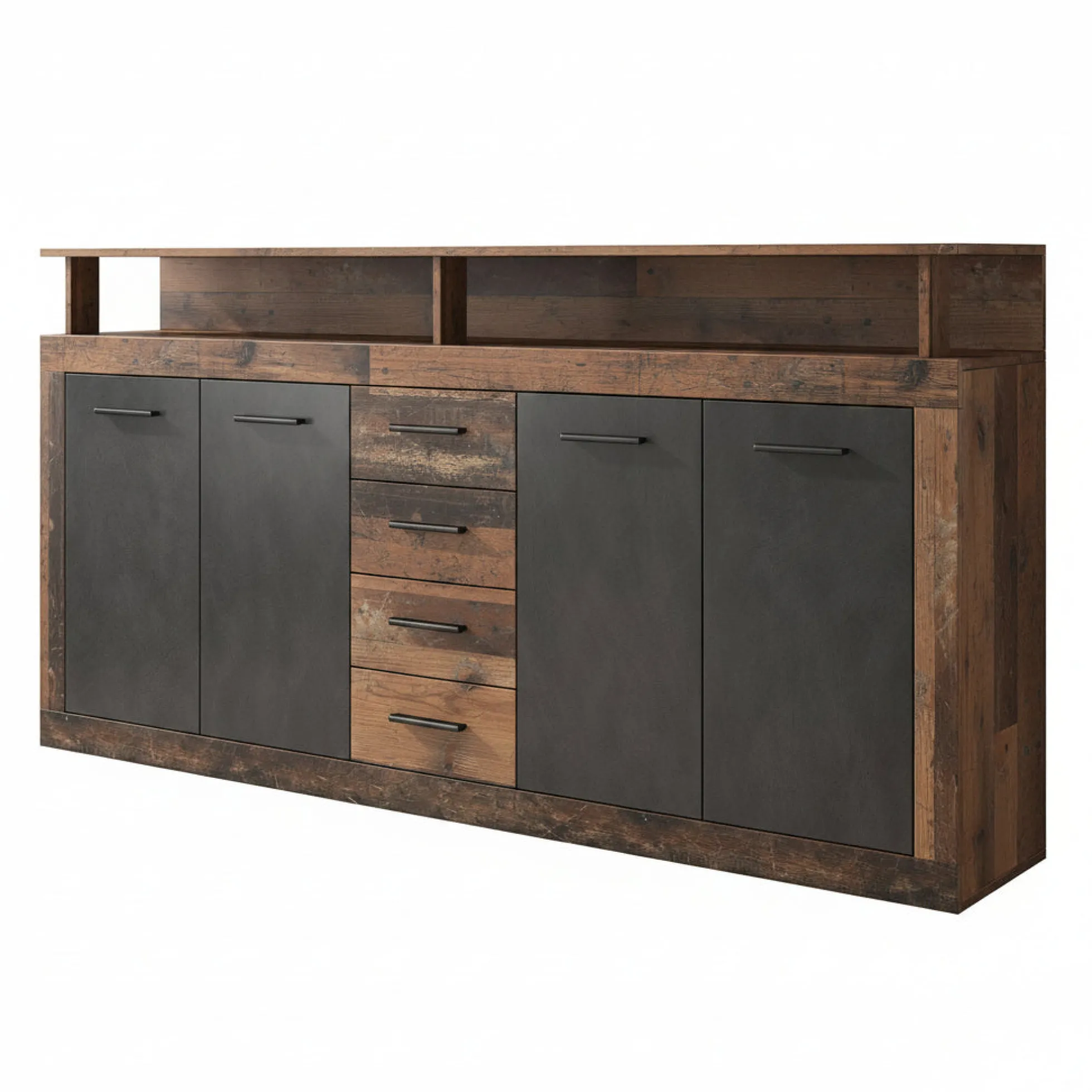 Lavina - Dressoir - Old wood/antraciet - 190x32x96 cm