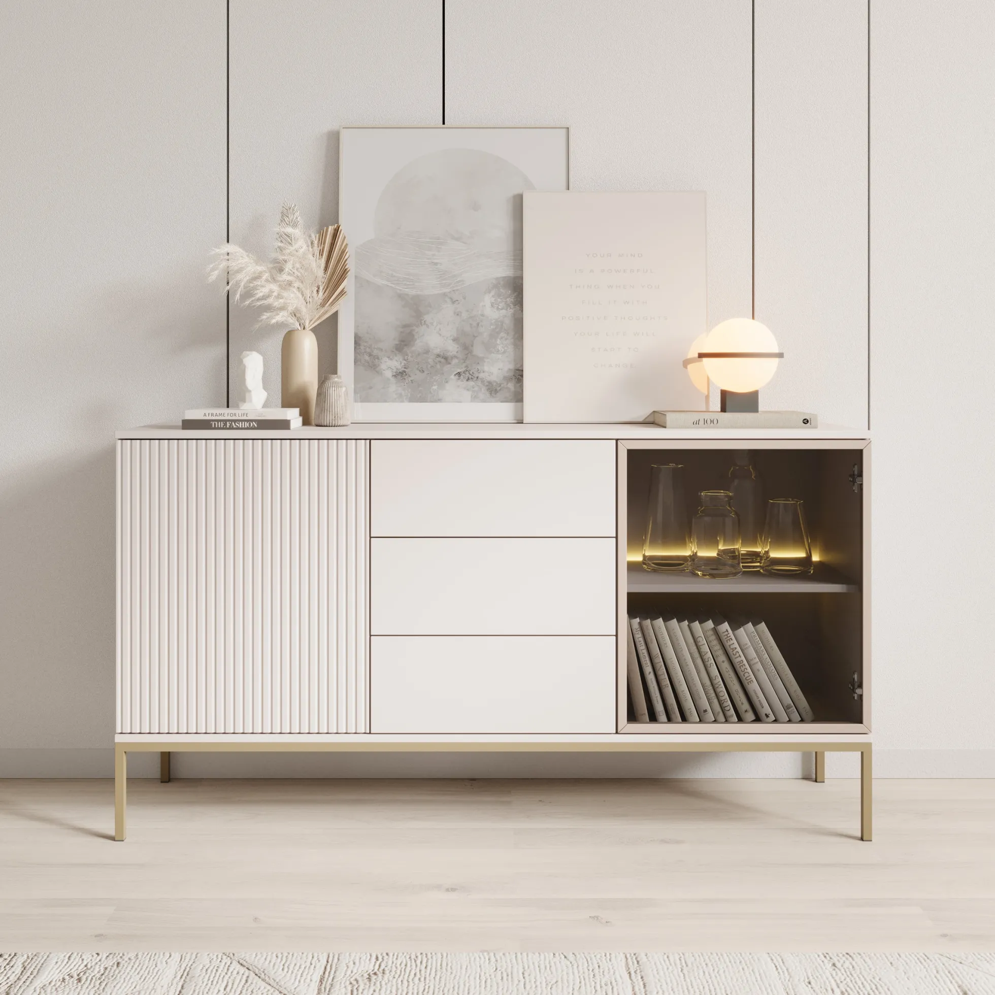 Legend 2 - Dressoir - Beige - 153x39x83 cm