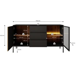 Legend 2 - Dressoir - Beige - 153x39x83 cm
