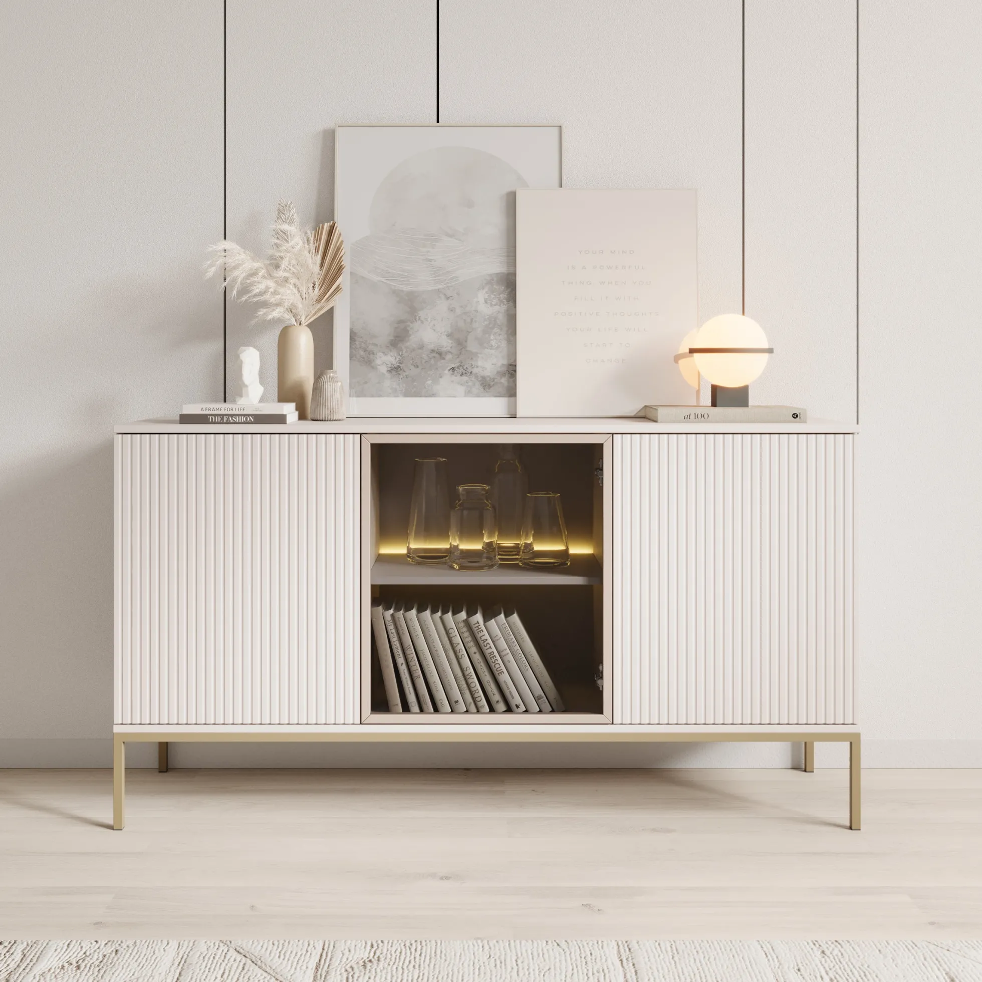 Legend - Dressoir - Beige - 153x39x83 cm