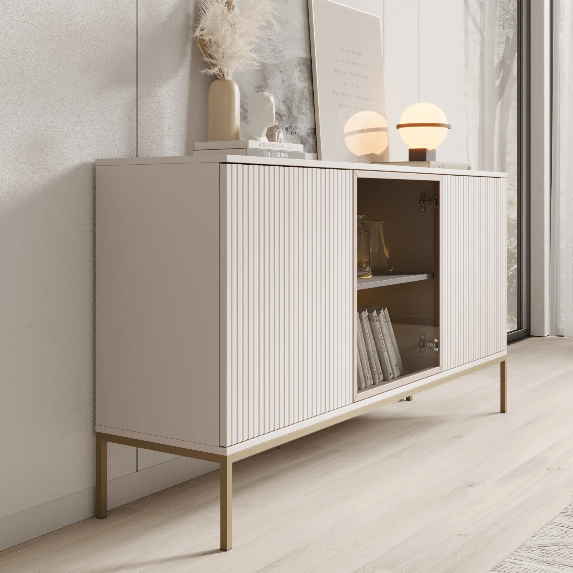 Legend - Dressoir - Beige - 153x39x83 cm