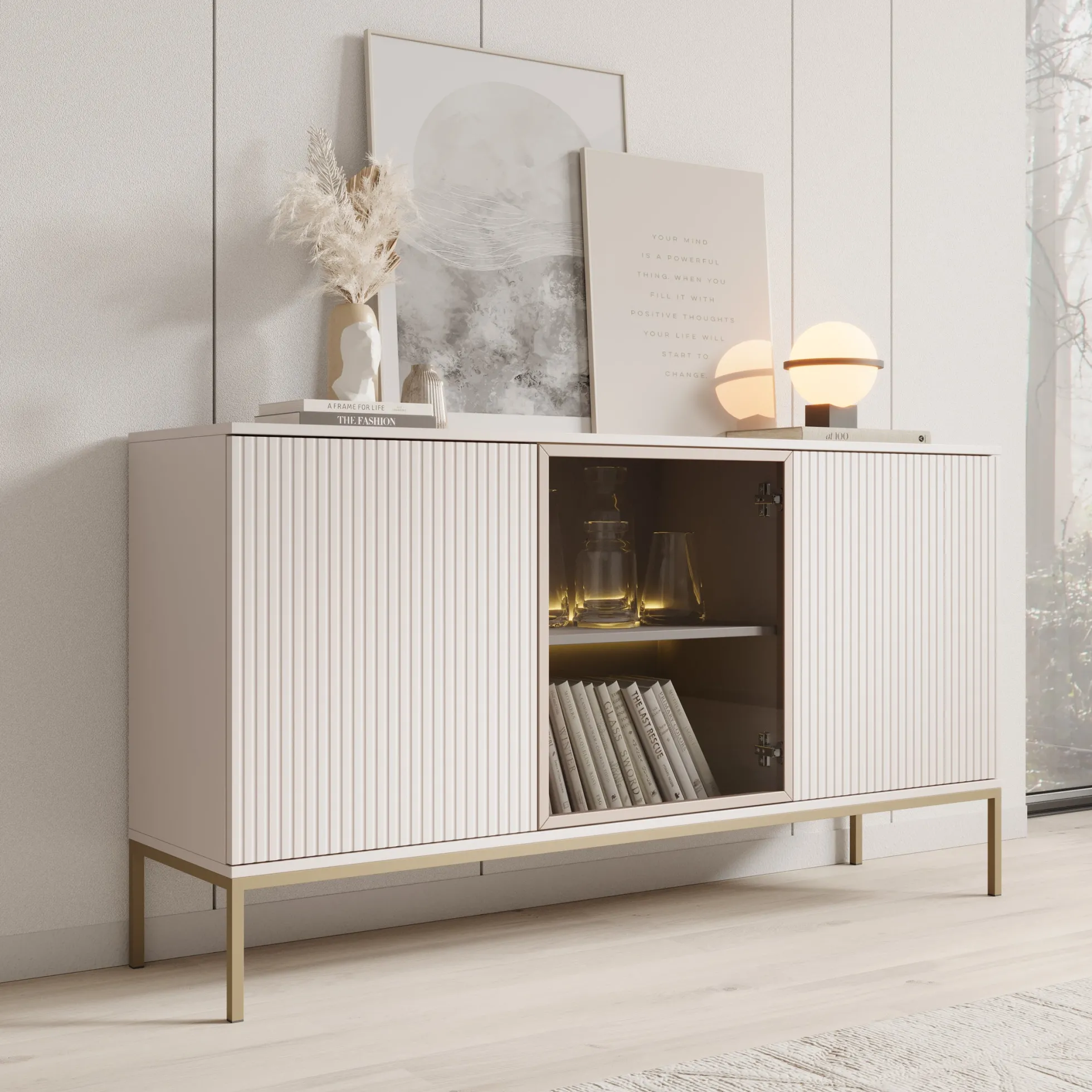 Legend - Dressoir - Beige - 153x39x83 cm