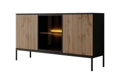 Legend - Dressoir - Zwart/eiken - 154x39x83 cm