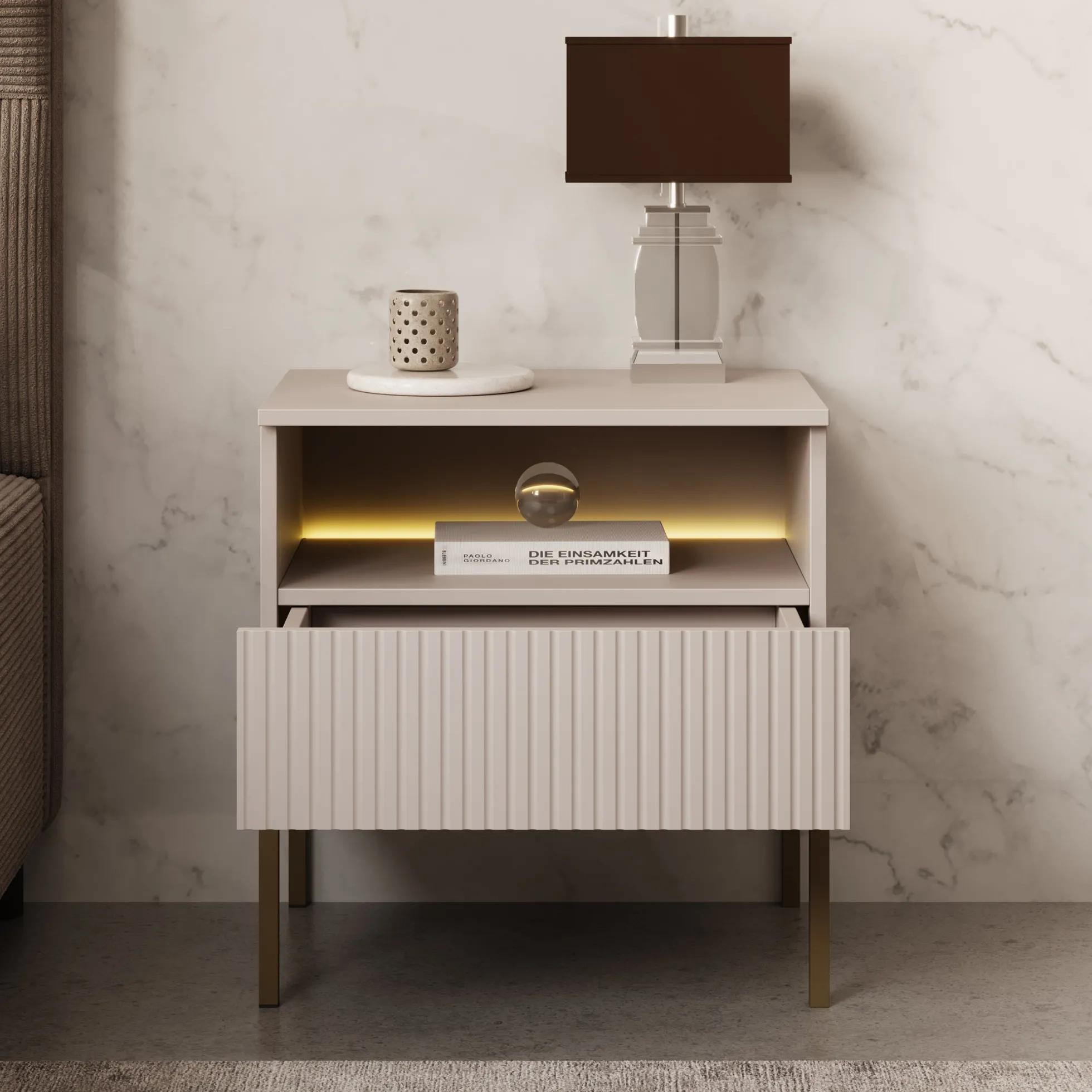 Legend - Nachtkastje - Beige - 54x39x56 cm