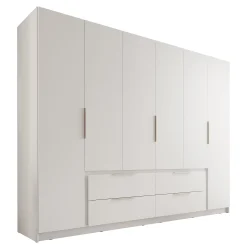Leipzig - Kledingkast 6-deurs - Wit - 270x59x211 cm