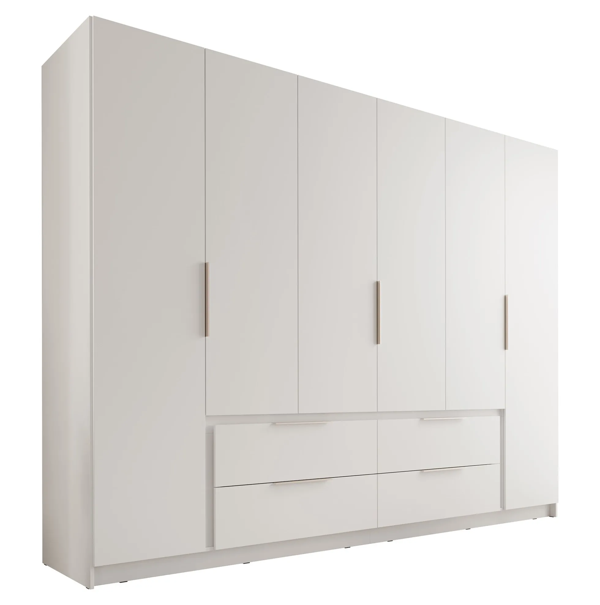 Leipzig - Kledingkast 6-deurs - Wit - 270x59x211 cm