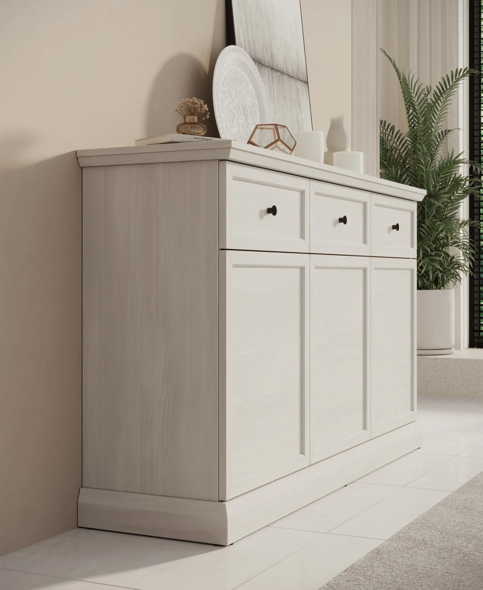 Leroy - Dressoir - Wit - 146x40x86 cm